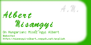 albert misangyi business card